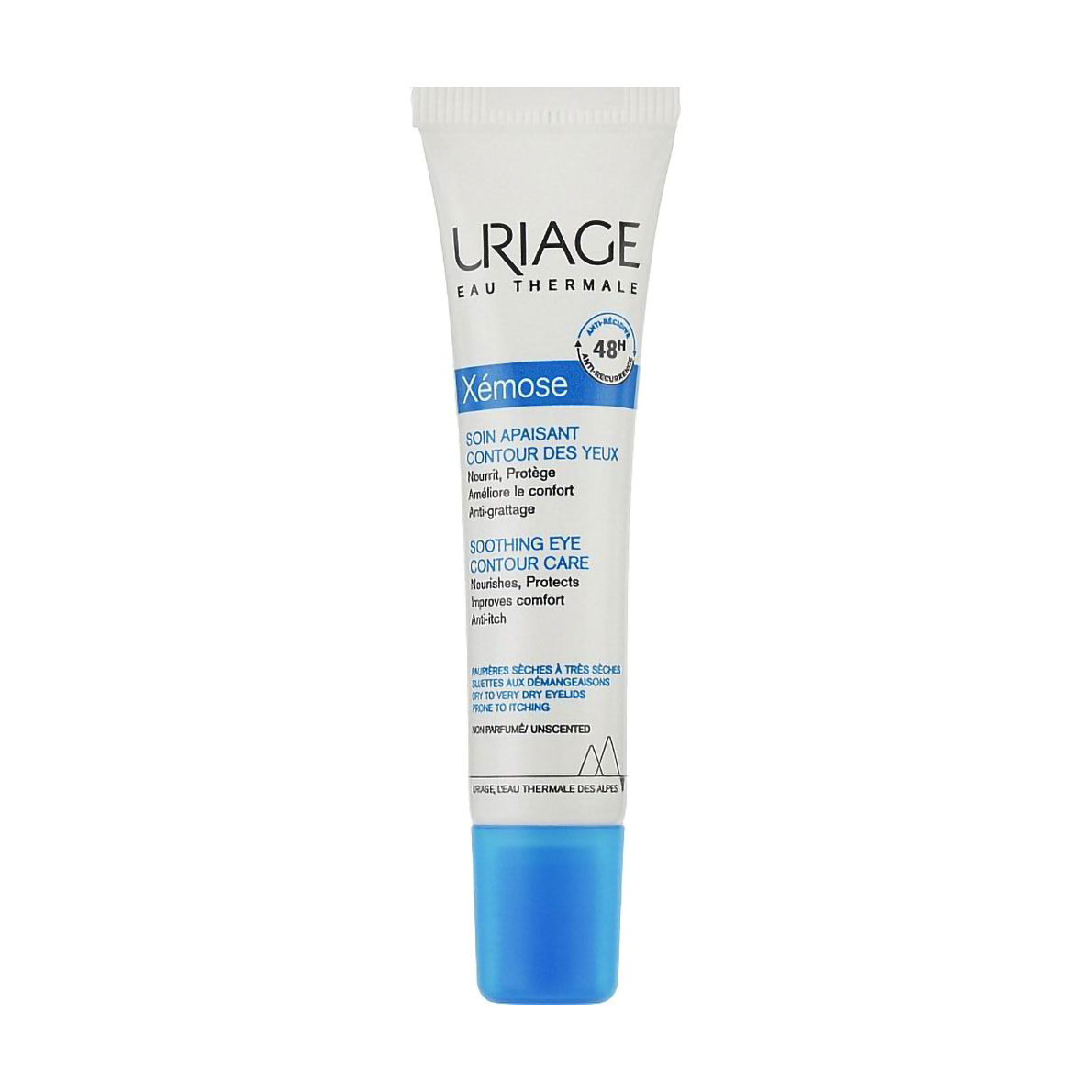 Заспокійливий крем для сухої шкіри навколо очей Uriage Xemose Soothing Eye Contour Care Dry To Very Dry Eyelids, 15 мл